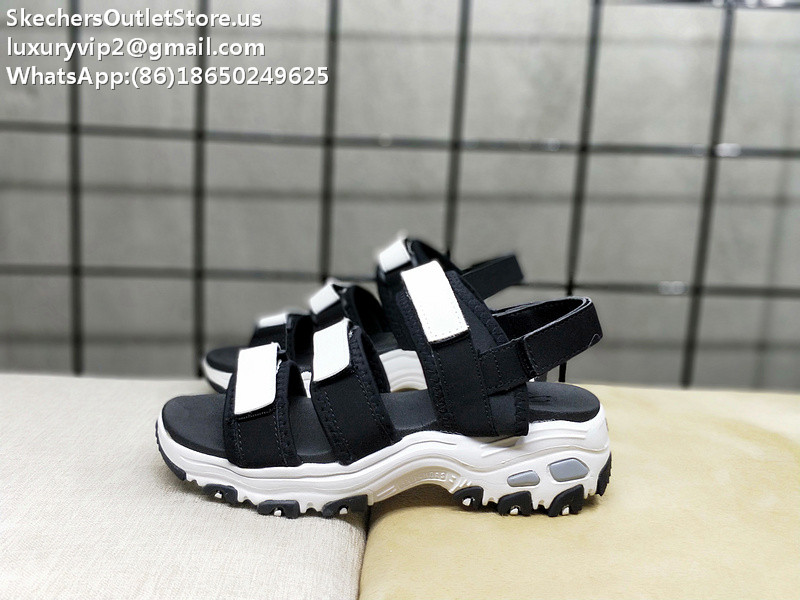 Skechers D'Lites Vintage Women Sandals 66666108 Black&White 35-40